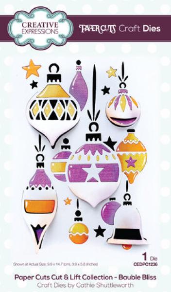 Creative Expressions, Cathie Shuttleworth Paper Cuts Cut & Lift Bauble Bliss