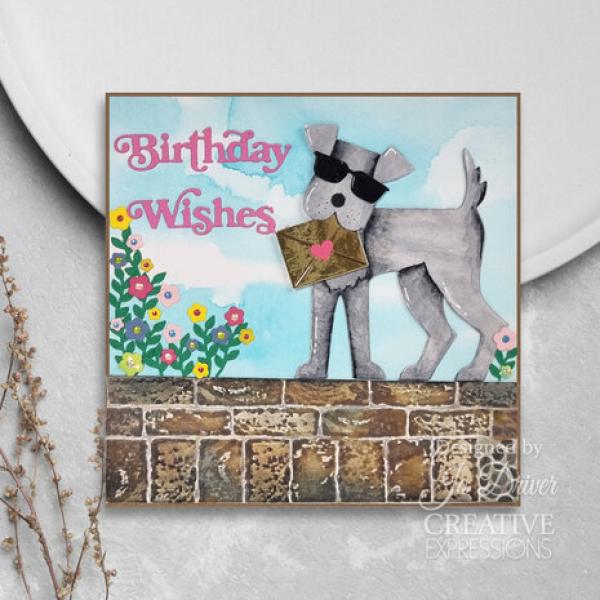 Creative Expressions, Sue Wilson Craft Die Mini Shadowed Sentiments Birthday Wishes