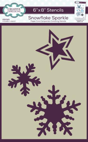 Creative Expressions, Mask Companion Colouring Stencil Snowflake Sparkle