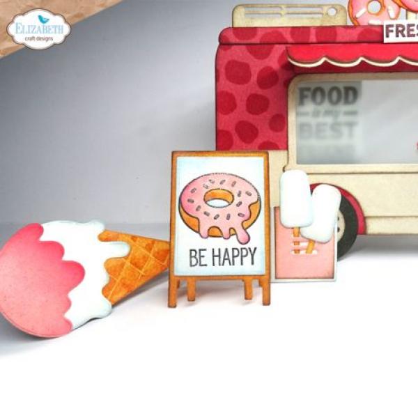 Elizabeth Craft Designs, Good Food Good Mood Stamps