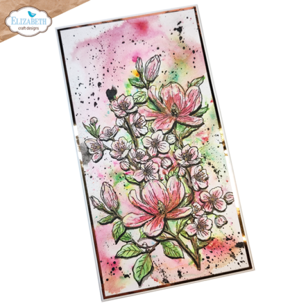 Elizabeth Craft Designs, Spring Blossom Stamps Floral Branches & Sentiments