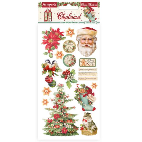 Stamperia, Chipboard 15x30cm Classic Christmas