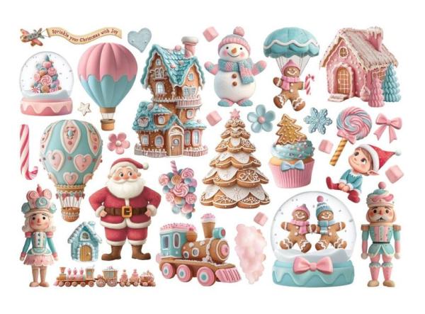 Stamperia, Candy Christmas Ephemera