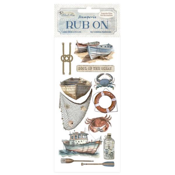 Stamperia, Silent Sea Rub-On Boat