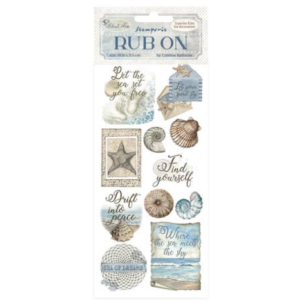Stamperia, Silent Sea Rub-On Shells