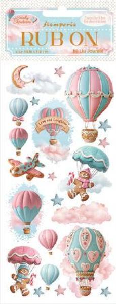 Stamperia, Candy Christmas Rub-on Air Balloons