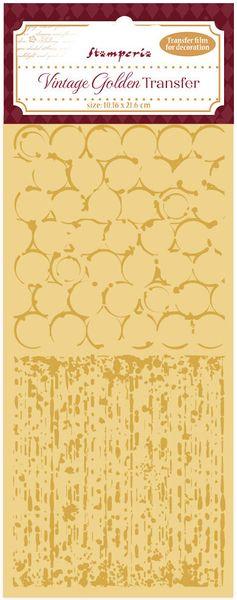 Stamperia, Vintage Golden Transfer Backgrounds