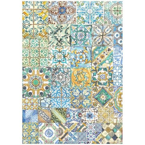 Stamperia, Blue Dream A4 Rice Paper Tiles