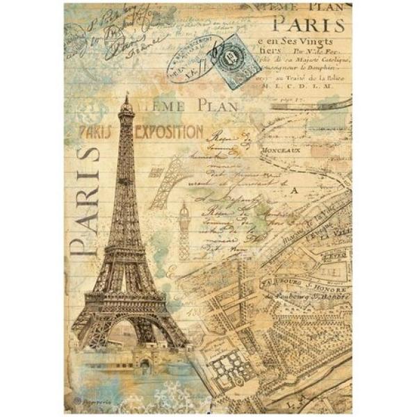 Stamperia, Around the World A4 Rice Paper Paris