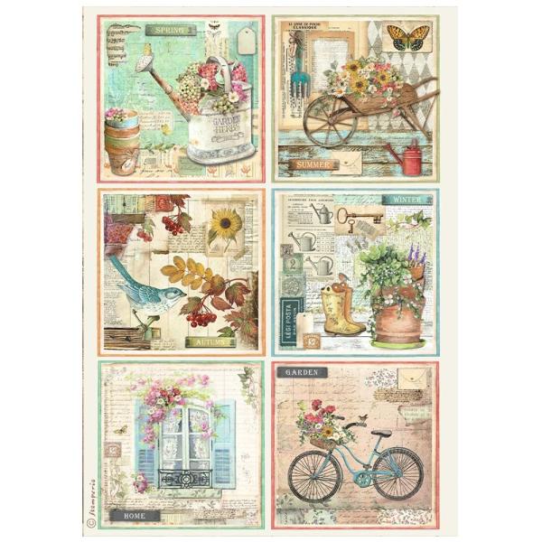 Stamperia, Garden Rice Paper 6 Cards