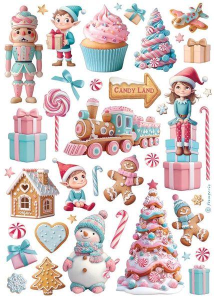 Stamperia, Candy Christmas A4 Rice Paper Selection