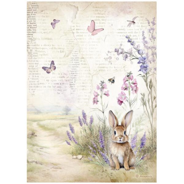 Stamperia, Lavender Rice Paper Selection