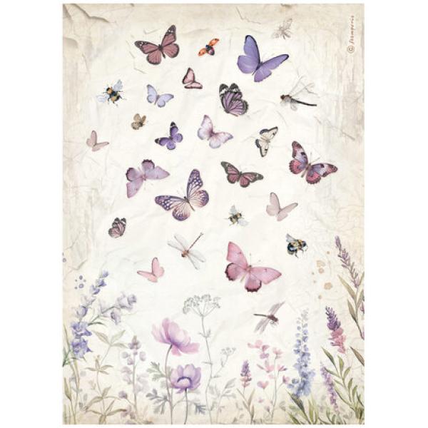 Stamperia, Lavender Rice Paper Selection