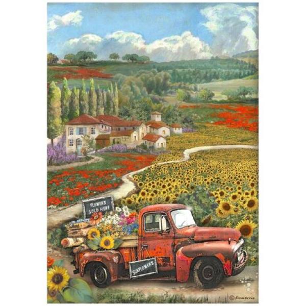 Stamperia, Sunflower Art A4 Rice Paper Selection