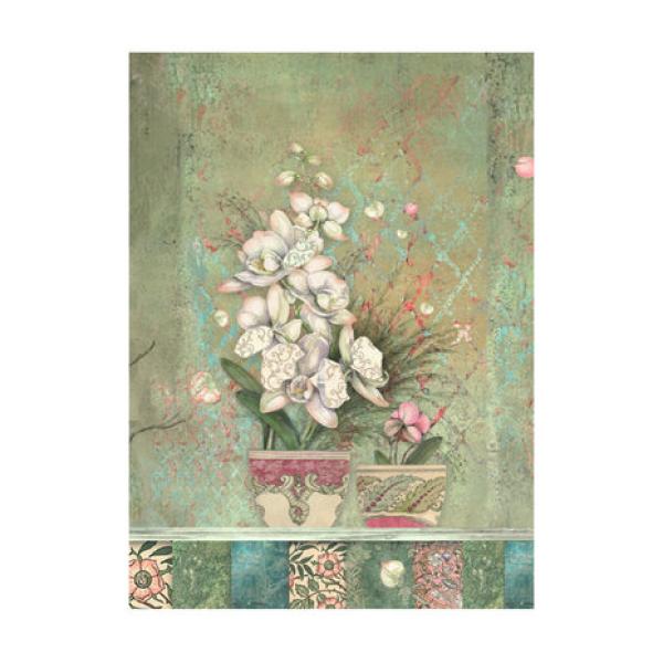 Stamperia, Orchids and Cats A6 Rice Paper Backgrounds