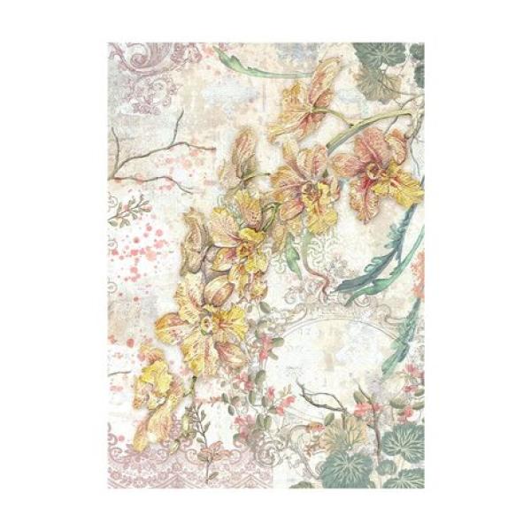 Stamperia, Orchids and Cats A6 Rice Paper Backgrounds