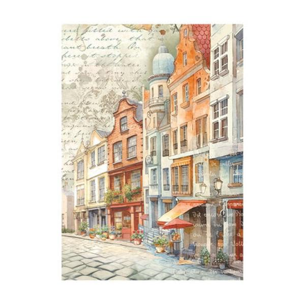 Stamperia, Art of Travelling Rice Paper Backgrounds