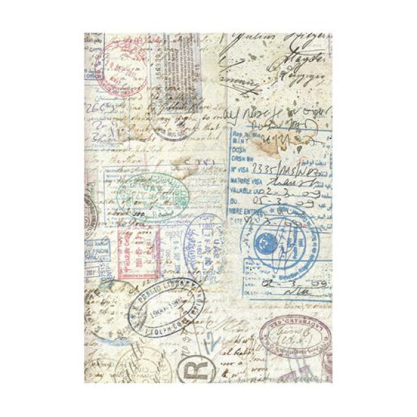 Stamperia, Art of Travelling Rice Paper Backgrounds