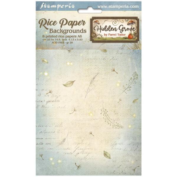 Stamperia, Hidden Grove A6 Rice Paper Backgrounds