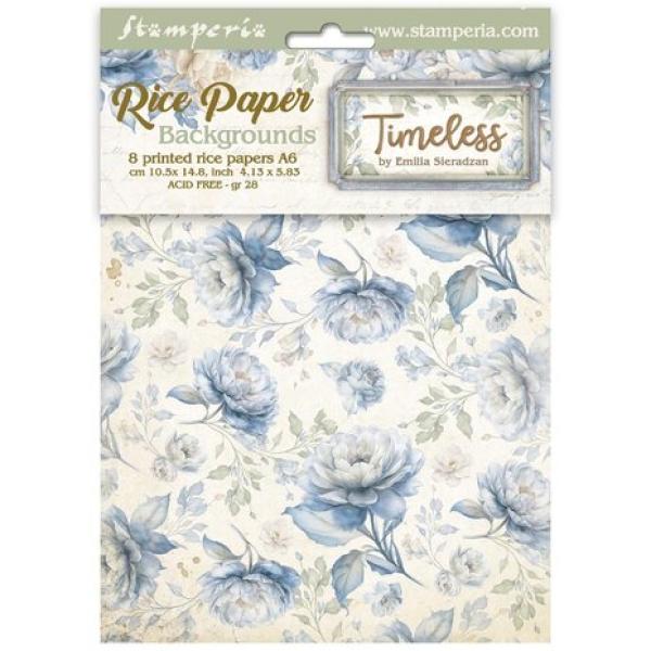 Stamperia, Timeless A6 Rice Paper Backgrounds