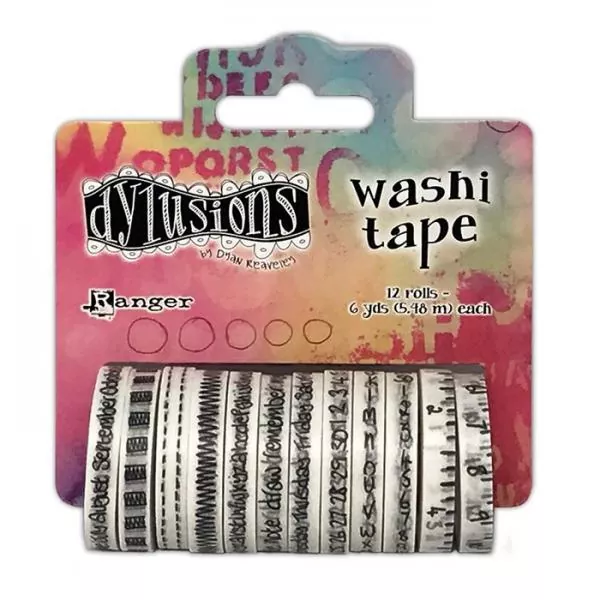 Ranger • Dylusions Washi Tape set White,12pieces