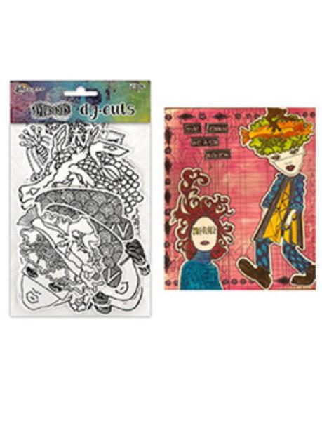 Ranger, Dyan Reaveley Dylusions Dy Cuts Christmas Me Heads