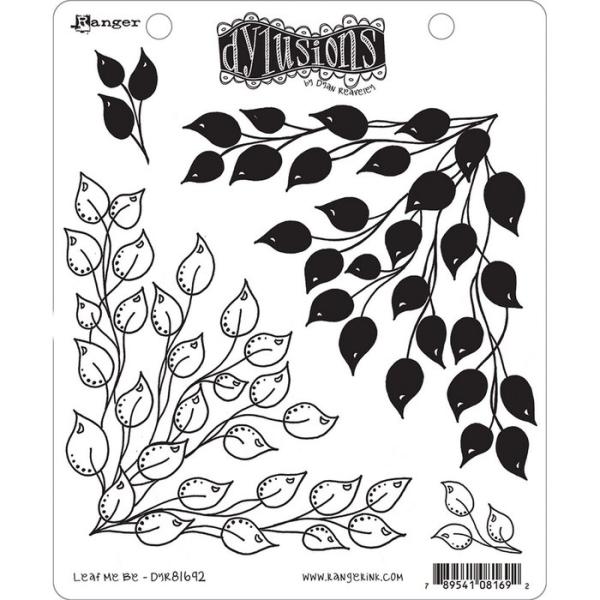 Ranger • Dylusions Cling Stamps Leaf Me Be