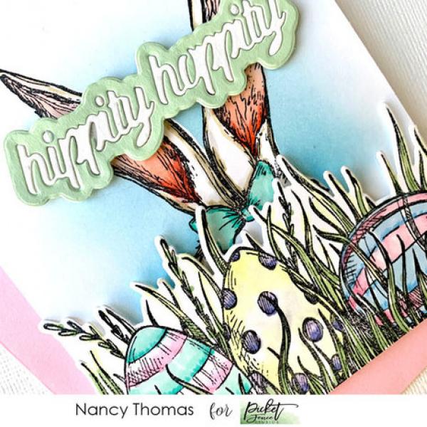 Picket Fence, Hoppin' Down the Bunny Trail 4x4 Inch Dies