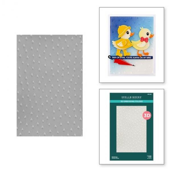 Spellbinders, Raindrops 3D Embossing Folder