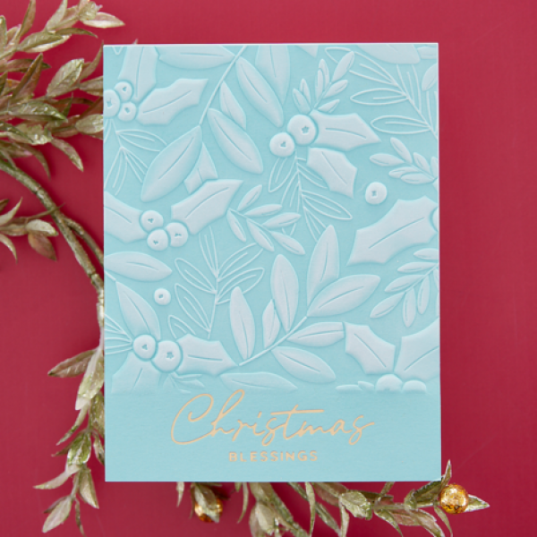 Spellbinder, Holly & Foliage 3D Embossing Folder