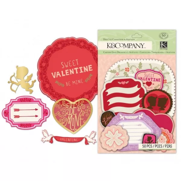 K&Company cupid die-cut cardstock and acetate