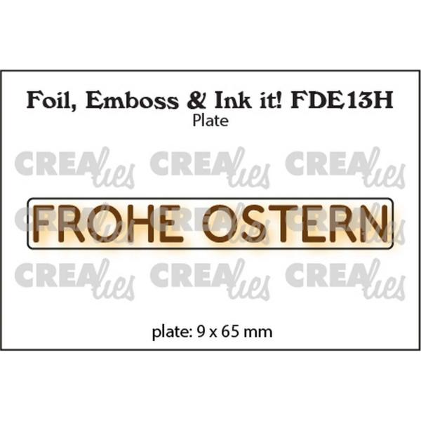 Crealies • Foil, Emboss & Ink It! Embossing Folder Frohe Ostern (Horizontal)