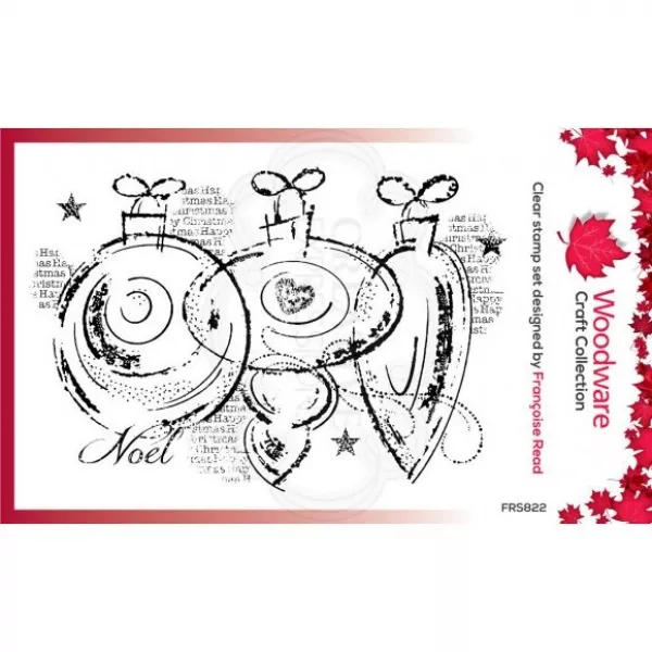 Creative Expressions • Woodware clear stamp three baubles