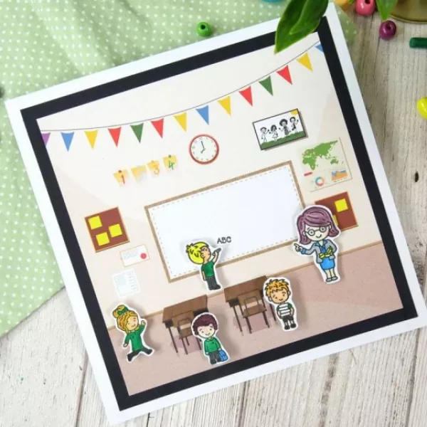 For the Love of Stamps - Happy Town - Teacher, Hunkydory