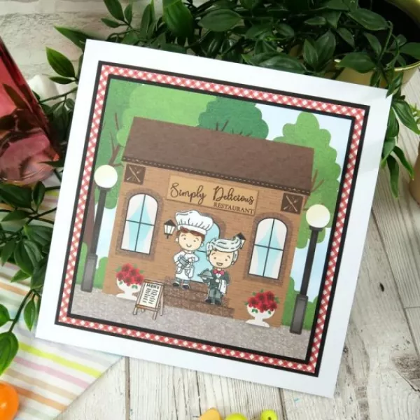 For the Love of Stamps - Happy Town - Chef, Hunkydory