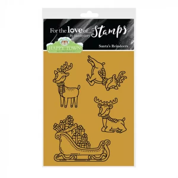 Hunkydory, Happy Town Stamp Set - Santa's Reindeers