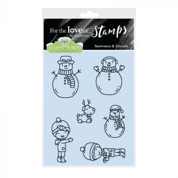 Hunkydory, Happy Town Stamp Set - Snowmen & Friends