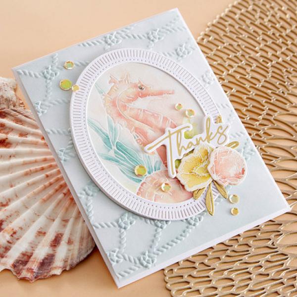 Spellbinders, Seahorse Floral Glimmer Hot Foil Plate & Die Set