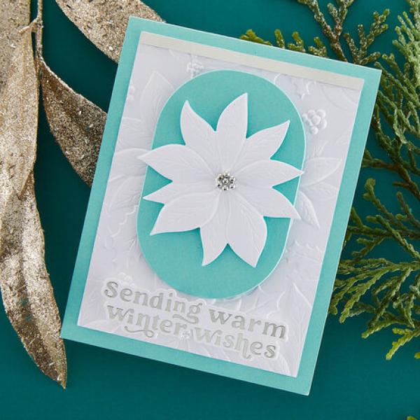 Spellbinders, Simon Hurley Wonderful Winter Sentiments Glimmer Hot Foil Plate & Die Set