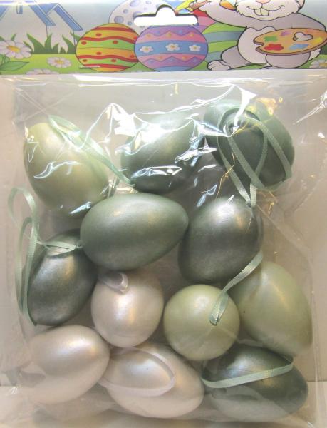 MBI, Kunststoffeier, pastell metallic Grüntöne