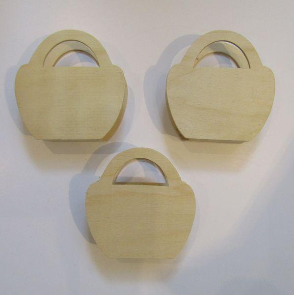 MBI, Holztäschchen, 3 Stück