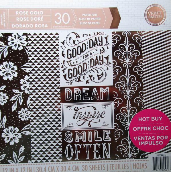 Craft Smith, Papierblock Rose Gold, hochglanz