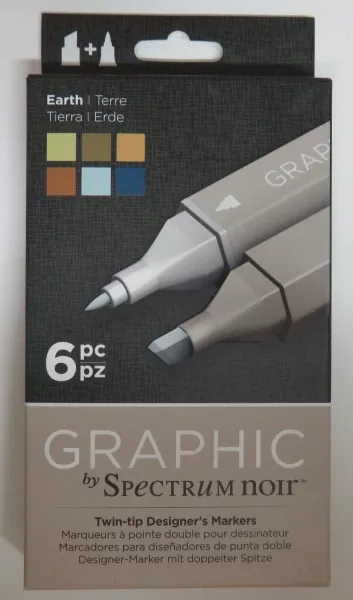 Graphic Marker, doppelte Spitze, Thema Erde, by Spectrum Noir , Crafters Companion