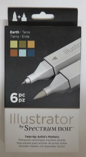 Illustrator, Künstlermarker mit doppelter Spitze, Thema Erde, by Spectrum Noir , Crafters Companion