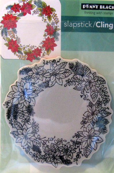Penny Black, Cling Stamp Poinsettia Wreath
