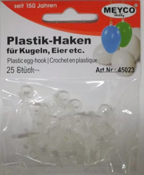 Meyco, Kunststoffösen für Eier/Kugeln etc., 25 Stück
