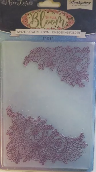 Where Flowers Bloom Moonstone Embossing Folder, In Full Bloom, Hunkydory