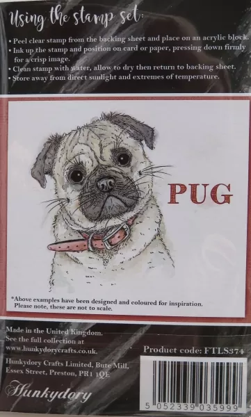It's a Dog's Life Clear Stamp - Pug, Hunkydory