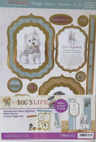 Dachshund & West Highland White Terrier Luxury Topper Set, Hunkydory