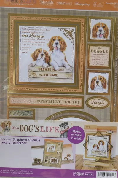 German Shepherd & Beagle Luxury Topper Set, Hunkydory